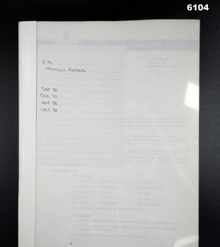 Report on activities 2 Fd Svy Sqn Sep - Dec 81