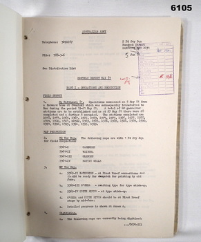 A Report of the activities of 2 Fd Svy Sqn Jan - Apr 82, first page shown