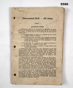 Manual - DISMOUNTED DRILL, ALL ARMS, possibly pre WW2