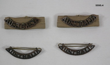 Accessory - BADGES, "AUSTRALIA", c. 1939 - 44