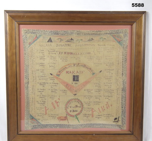 Memorabilia - FABRIC, FRAMED, c. 1944 - 45