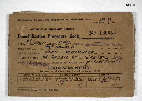 Demobilization Procedure book for AMF.