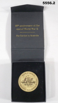 60th Anniversary of end of WW2, Gold medallion.