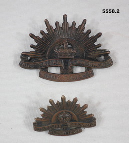 Two Rising Sun Badges.