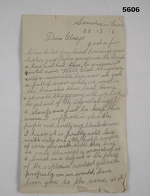 letter - LETTER from FRANCE WW1