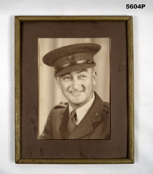 Framed photograph of Australian soldier.