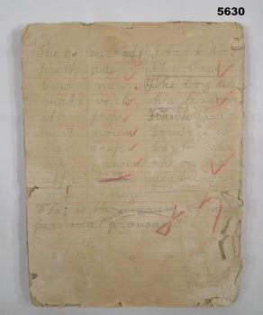 Child's scrapbook of local soldiers WW1