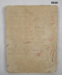 Child's scrapbook of local soldiers WW1