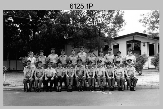 Group Photograph - Officers of the Army Survey Regiment, Fortuna, Bendigo December 1982.