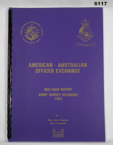 A4 document, Purple Cover, Gold Badge DMA and RASvy, 13 pages, Mid Term Exchange Report