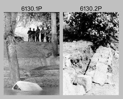 Civilian vehicle removed from lake at Army Survey Regiment, Fortuna, Bendigo 1986.