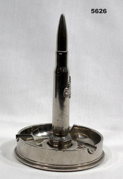 Ashtray made from ammunition parts.