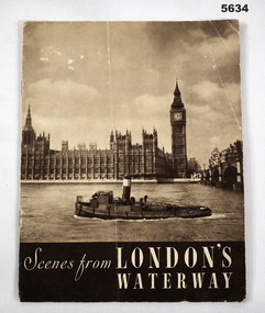Tourist booklet Scenes fror London  Waterway 