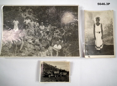 Three photographs taken in New Guinea WW2