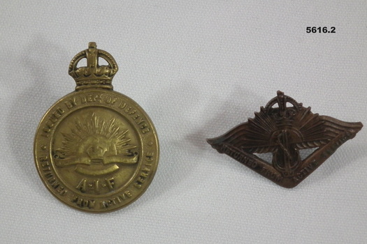 Badges, returned from Active service WW1 and 2.