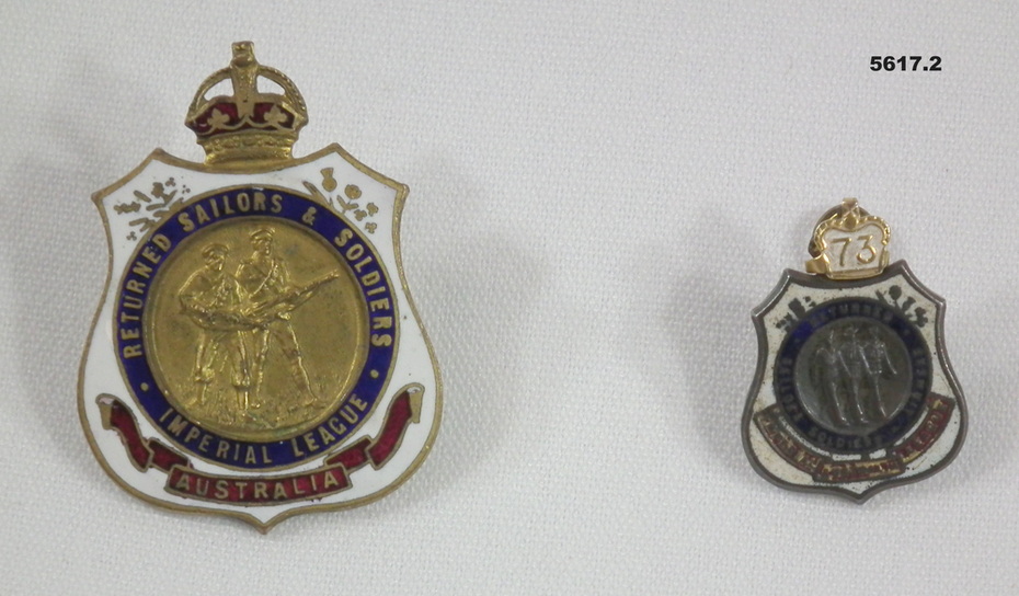 Badge - BADGES, RSL MEMBERSHIP, Stokes and Son Melbourne, 1) Post WW1 ...