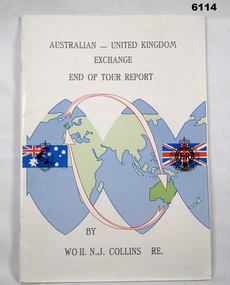 Soft covered Report, front and rear covered with thin cardboard