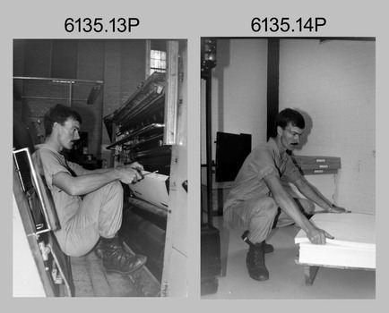 Lithographic Squadron’s Print Troop - Army Survey Regiment, Bendigo. 1988. 