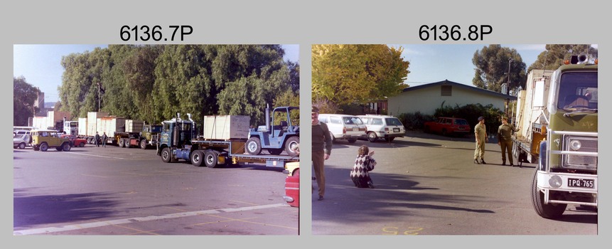 New Heidelberg Speedmaster Printing Press at the Army Survey Regiment, Bendigo. 1990. 
