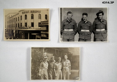 Three photos relating to service with BCOF Japan.
