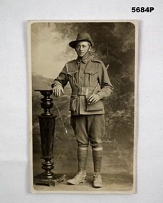 Postcard photo of a soldier.