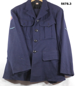 AUSTRALIAN AIR FORCE UNIFORM, COAT AND TROUSERS.