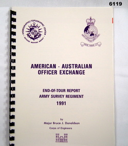 Administrative record - American - Australian Officer Exchange - End of Tour Report ASR 1991, Major B Donaldson US Corps of Engineers, Major Bruce J Donaldson, US Army Corps of Engineers, 01.06.1991