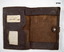 Brown leather document folder.