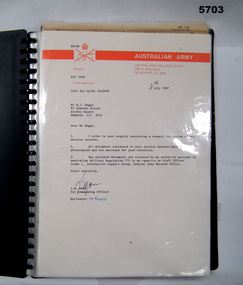 Scrap book for CMF Commando's Sydney.