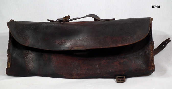 Leather container for horseman.