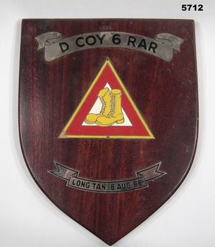 Plaque D Coy 6 RAR.