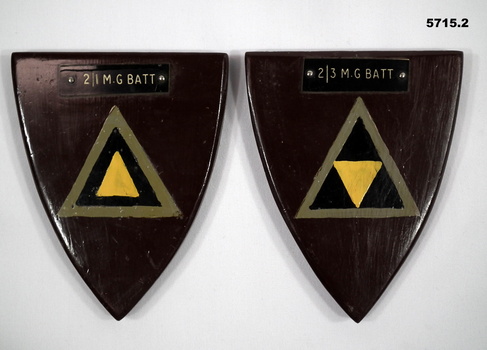 Plaques - Machine Gun Battalion 2/1, 2/3.