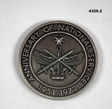 National service medallion 1951 - 72.