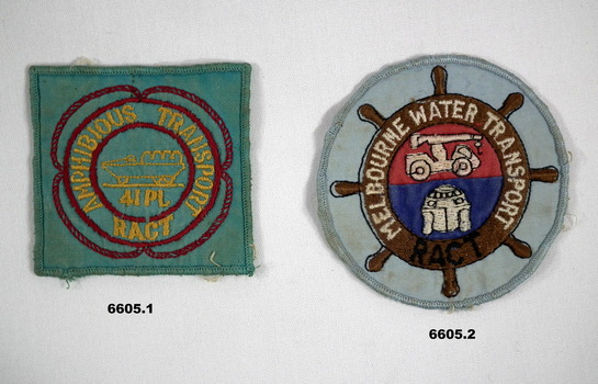 Two Unit badges of RACT.