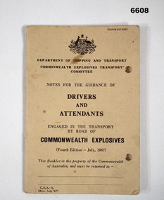 Rules for carrying Army Explosives.