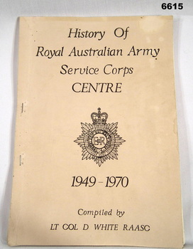 History of the Royal Australian Army Service Corps.