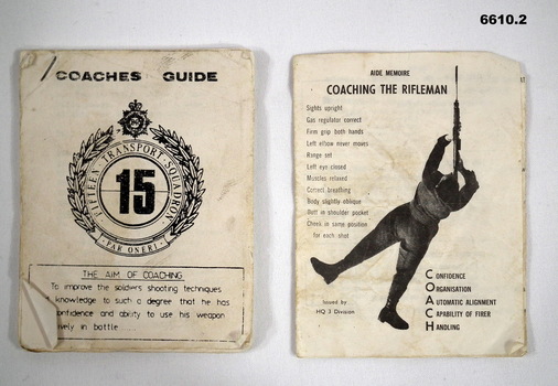 Two coaching booklets 15th Transport Squadron.