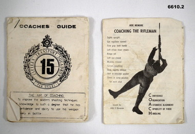 Two coaching booklets 15th Transport Squadron.