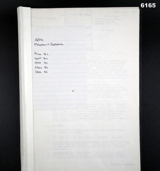 A Report summarising the activities of 4 Fd Svy Sqn Aug - Dec 1981