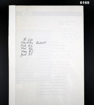 a report summarising the activities of 8 Fd Svy Sqn Feb - Jun 1982