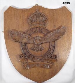 R.A.F. BADGE carved in wood 