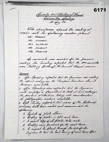 Administrative record - Minutes of the Unit (Army Survey Regiment) Historical Fund Committee Meeting 24 May 94 and 10 May 95, 10.05.1995