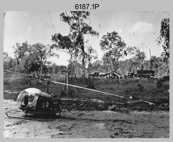 Bell 47G-2 helicopters used in Royal Australian Survey Corps Field Operations. c1965.