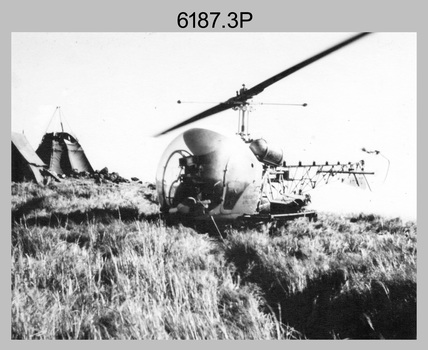 Bell 47G-2 helicopters used in Royal Australian Survey Corps Field Operations. c1965.