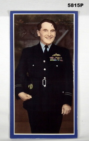 Full length colour photograph of Ian Lyons in RAAF uniform.