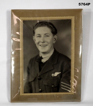 Photograph framed showing an RAAF Air Gunner.