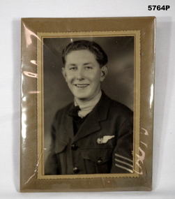 Photograph framed showing an RAAF Air Gunner.