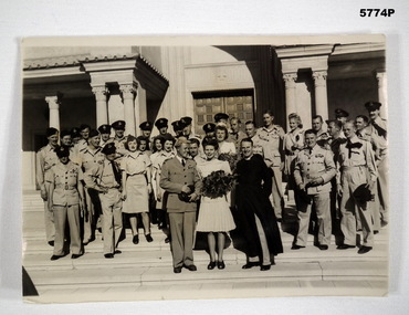 Photograph showing a large group at a wedding WW2