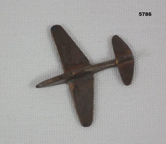 Small brass hand made aeroplane model.