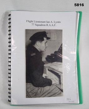 Display book containing a collection of letters, envelopes and telegrams.